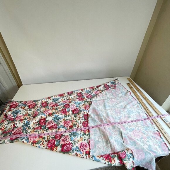 Wayf Women Beatrix Puff Sleeve Floral Midi Maxi Dress Red XS Side Slit Lined NWT - Picture 11 of 11